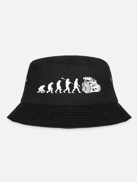 Evolution des Traktors - Bucket Hat - Schwarz