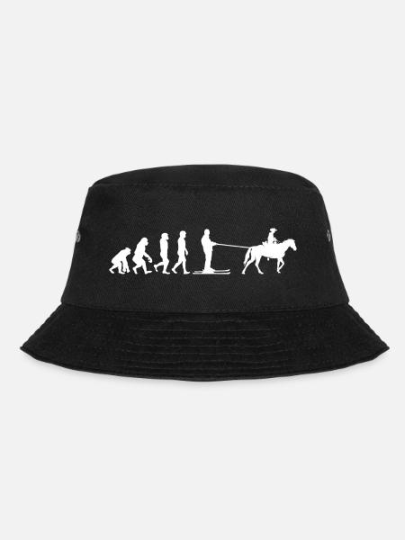 Horse Skijöring Skifahren Wintersport Evolution - Bucket Hat - Schwarz