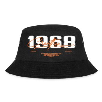 1968 Vintage Retro 1968 1968 Geburtstagsgeschenk - Bucket Hat - Schwarz - Vorne - Lela (165cm)