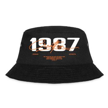 1987 Vintage Retro 1987 Geburtstagsgeschenk 1987 - Bucket Hat - Schwarz - Vorne - Lela (165cm)