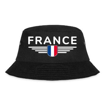 I Love France Elegance Style Design Outfits - Bucket Hat - black - Front - Lela (165cm)