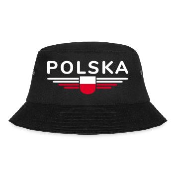 Ich liebe Polen, Eleganz Stil Design T-Shirt - Bucket Hat - Schwarz - Vorne - Lela (165cm)