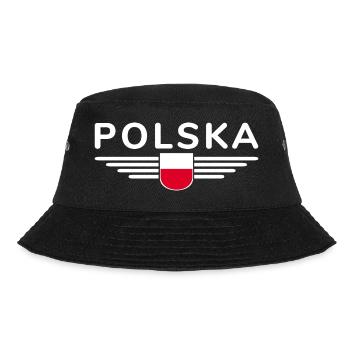 Ich liebe Polen, Eleganz Stil Design T-Shirt - Bucket Hat - Schwarz - Vorne - Lela (165cm)