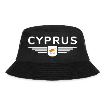 Zypern Design – Insel der Vielfalt - Bucket Hat - Schwarz - Vorne - Lela (165cm)