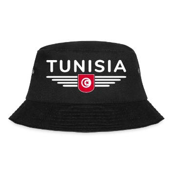 Tunesien Design – Für Kulturfans - Bucket Hat - Schwarz - Vorne - Lela (165cm)