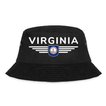 Virginia Fan Shirt – American Spirit - Bucket Hat - Schwarz - Vorne - Lela (165cm)