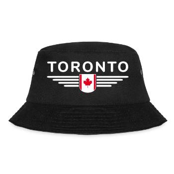 Toronto Fan-T-Shirt für Kanada-Liebhaber - Bucket Hat - Schwarz - Vorne - Lela (165cm)