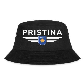 Pristina Kosovo Fan T-Shirt Design - Bucket Hat - Schwarz - Vorne - Lela (165cm)