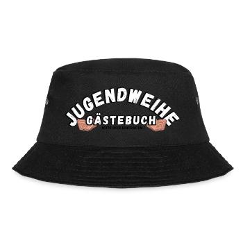 Jugendweihe 2021 | Lustiges Jugendweihe Geschenk - Bucket Hat - Schwarz - Vorne - Lela (165cm)