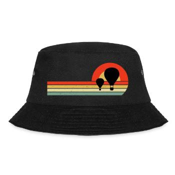 Hot Air Ballooning Hopper Balloon Vintage Retro - Bucket Hat - black - Front - Lela (165cm)