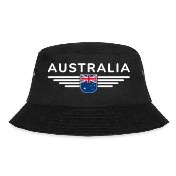 Ich liebe Australien Outfit T-Shirt Design - Bucket Hat - Schwarz - Vorne - Lela (165cm)