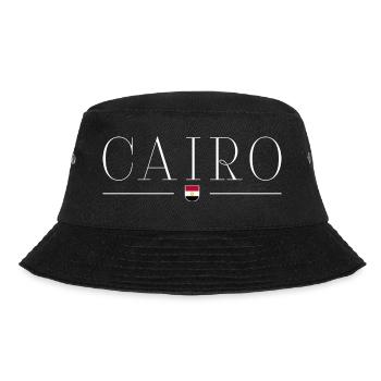 Kairo T-Shirt Outfit Design - Bucket Hat - Schwarz - Vorne - Lela (165cm)