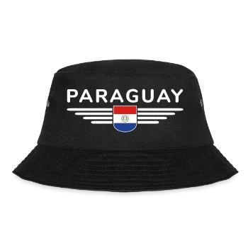Paraguay Fan T-Shirt - Bucket Hat - Schwarz - Vorne - Lela (165cm)
