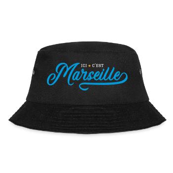 Ici c'est Marseille étoile vintage - Bob - noir - Devant - Lela (165cm)