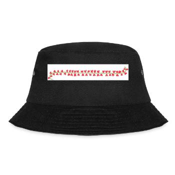 Band mit Herz - Bucket Hat - Schwarz - Vorne - Lela (165cm)