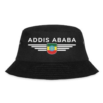 Addis Ababa T-Shirt – Capital City Style - Bucket Hat - black - Front - Lela (165cm)