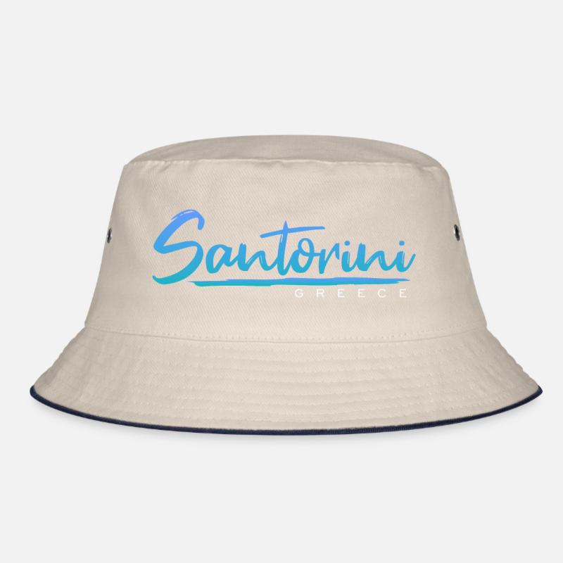 Santorini island - Greece. Bucket Hat