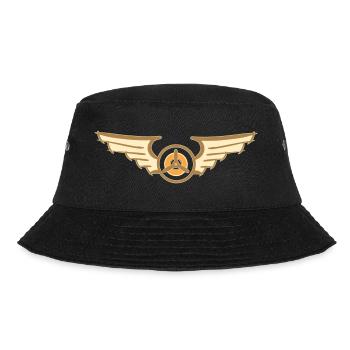 Aviation Symbol Luftwaffenschwinge Flugzeug Pilot - Bucket Hat - Schwarz - Vorne - Lela (165cm)