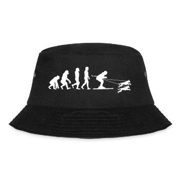 Hund Skijöring Skifahren Wintersport Evolution - Bucket Hat - Schwarz - Vorne - Lela (165cm)