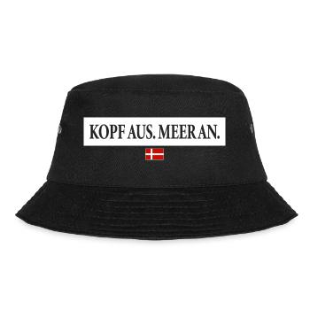 Kopf aus Meer an Spruch Urlaub Dänemark - Bucket Hat - Schwarz - Vorne - Lela (165cm)