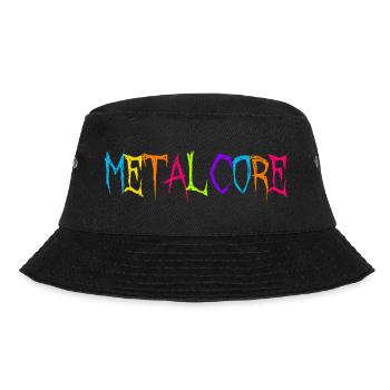 Lustige Metalcore Regenbogenfarben Metalhead - Bucket Hat - Schwarz - Vorne - Lela (165cm)
