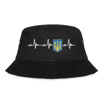 UKRAINE Flagge - Bucket Hat - Schwarz - Vorne - Lela (165cm)
