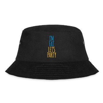 im fat lets party - Bucket Hat - Schwarz - Vorne - Lela (165cm)
