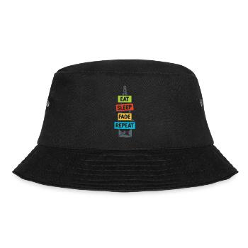 Eat Sleep Fade Repeat - Bucket Hat - Schwarz - Vorne - Lela (165cm)