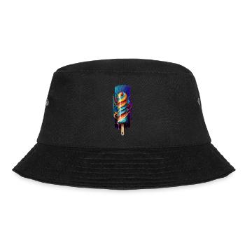 Spiral Sweetness: Regenbogen-Lutscher - Bucket Hat - Schwarz - Vorne - Lela (165cm)