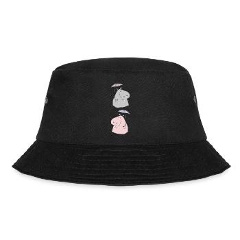 Mr. and Mrs. Nilpferd - Bucket Hat - black - Front - Lela (165cm)