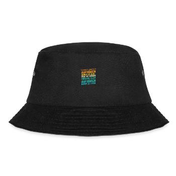 I wanted to stop being mean - Bucket Hat - black - Front - Lela (165cm)
