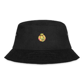 Chameleon Comic Cool - Bucket Hat - Schwarz - Vorne - Lela (165cm)