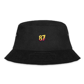 87 Zahl Comic - Bucket Hat - Schwarz - Vorne - Lela (165cm)