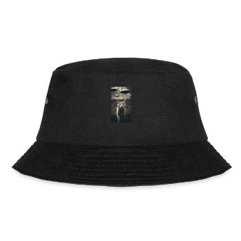 Funny Cat Selfie Alien UFO Meme - Bucket Hat - black - Front - Lela (165cm)