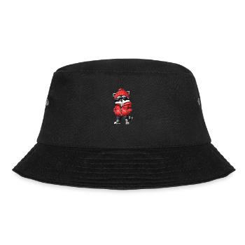 Raccoon Winter Comic - Bucket Hat - black - Front - Lela (165cm)