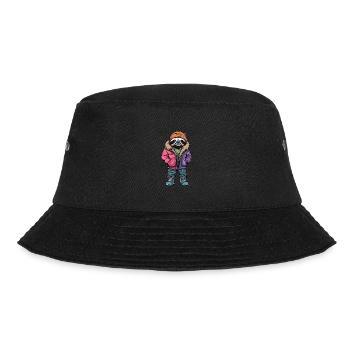 Faultier Lustig Winter - Bucket Hat - Schwarz - Vorne - Lela (165cm)