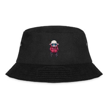Schaf Cool Comic - Bucket Hat - Schwarz - Vorne - Lela (165cm)
