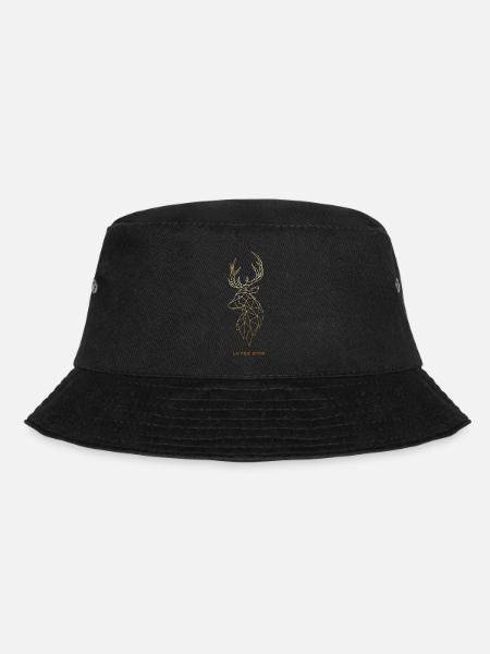 Goldener Hirsch - Bucket Hat - Schwarz