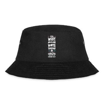 West Highland,White Terrier Dog Saying - Bucket Hat - black - Front - Lela (165cm)