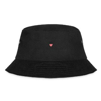 Pflegerin Altenpflegerin Pflege mit Herz - Bucket Hat - Schwarz - Vorne - Lela (165cm)