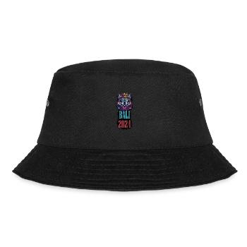 Bali 2024 Urlaub Wolf - Bucket Hat - Schwarz - Vorne - Lela (165cm)