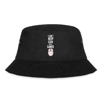 I Can't Keep Calm I'm A Gamer Funny T-Shirt - Bucket Hat - Schwarz - Vorne - Lela (165cm)