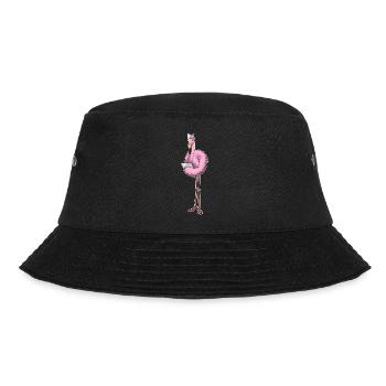 Flamingo Nurse - Bucket Hat - black - Front - Lela (165cm)