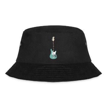 Seafoam Green Bassgitarre - Bucket Hat - Schwarz - Vorne - Lela (165cm)