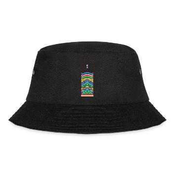 Korean temple's graphism - Bucket Hat - black - Front - Lela (165cm)