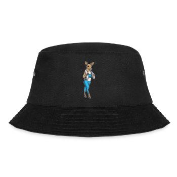 Reh Bodybuilder Handtuch Fitness - Bucket Hat - Schwarz - Vorne - Lela (165cm)