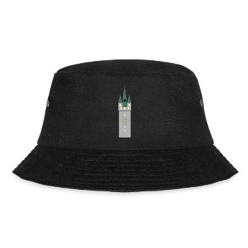 Straubinger Stadtturm bei Nacht - Bucket Hat - Schwarz - Vorne - Lela (165cm)