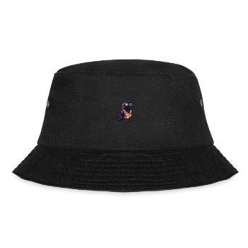 Rabe Krähe Comic Cool Sommer - Bucket Hat - Schwarz - Vorne - Lela (165cm)