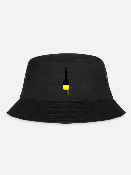 dripping paint brush - Bucket Hat - black