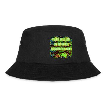 PILLEN, PILZE, LSD.... - Bucket Hat - Schwarz - Vorne - Lela (165cm)